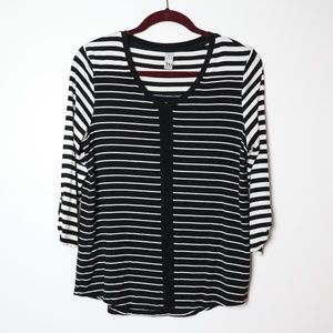 Thomas & Olivia | Striped Color Block Tee